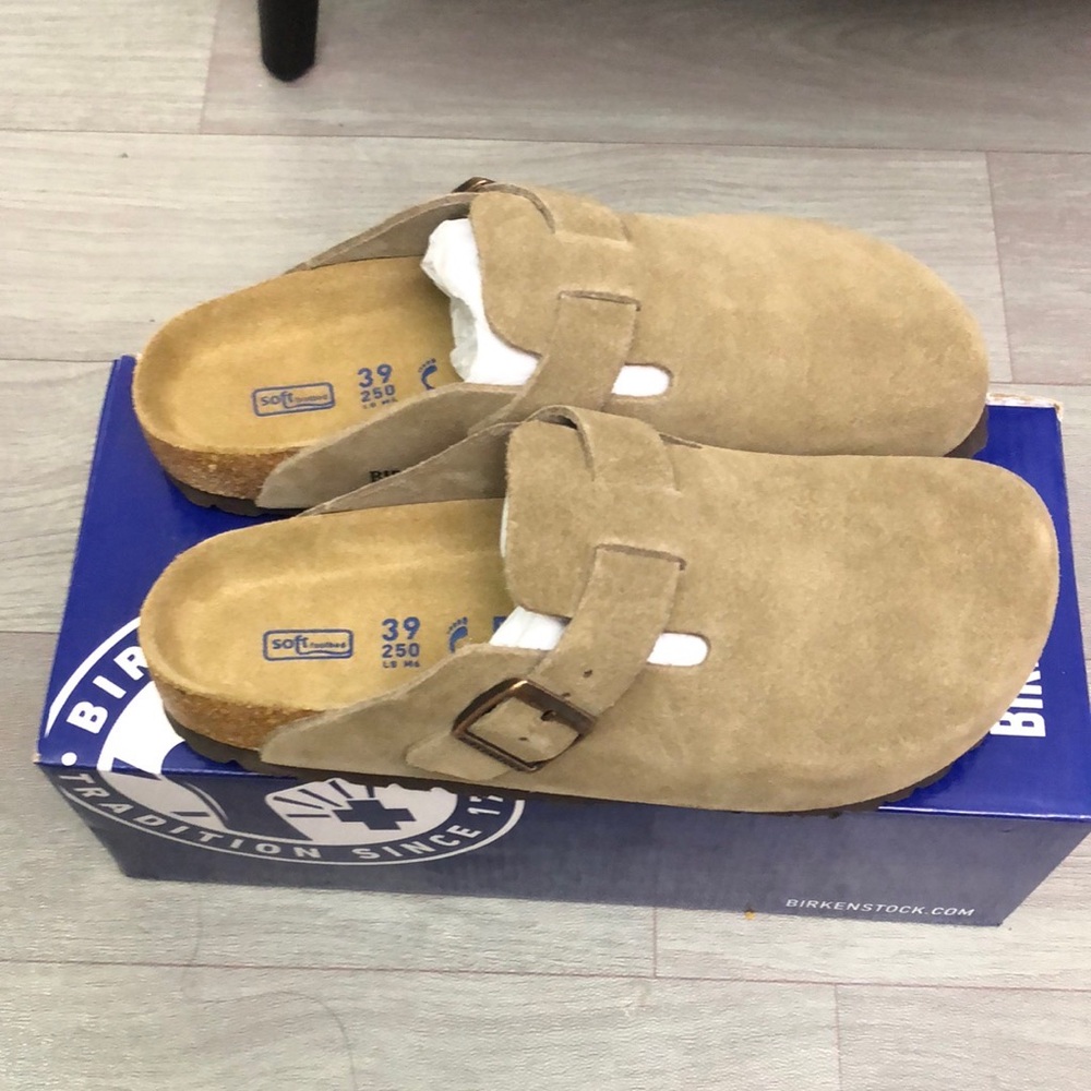Thick-soled, wear-resistant narrow brown Birkenstock shoes given by a friend - Picture 4 of 6